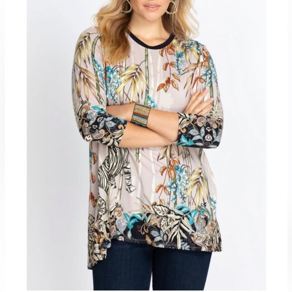NWT! Johnny Was size 3X shining bright swing tunic top